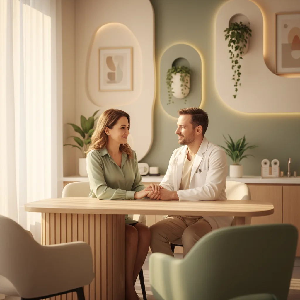 A reassuring physician-patient consultation moment
