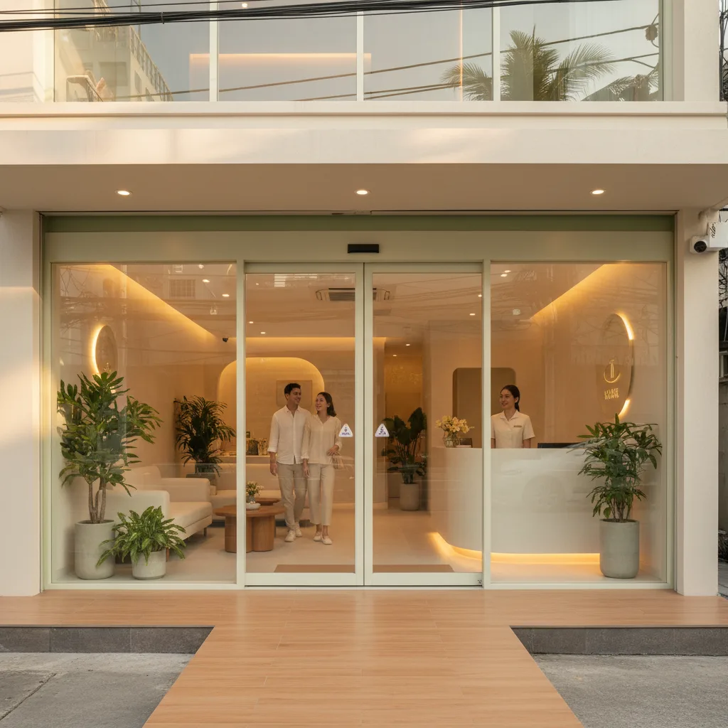 The clinic entrance in a Bangkok Sukhumvit setting